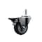 Service Caster 3.5'' Thermo Rubber Wheel Swivel 7/16'' Grip Ring Stem Caster with Brake SCC-GR20S3514-TPRB-PLB-716138 - alternate 1